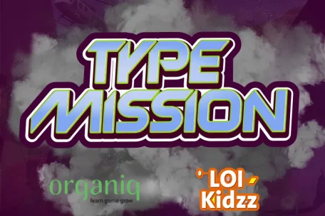 logo van de typemission typecursus en de logo's van de twee partners, Organiq en LOI Kidzz